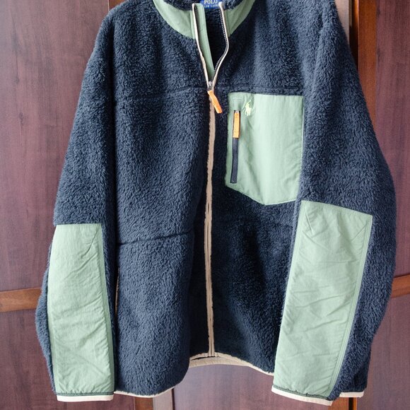 Polo Ralph Lauren Neon Pocket Fleece Jacket 2X - Picture 2 of 3